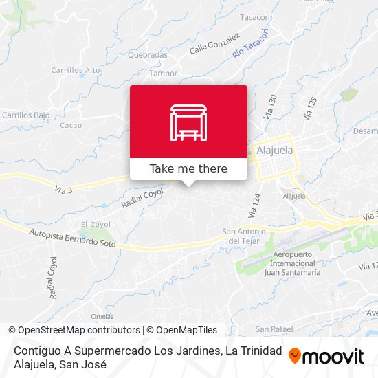 Contiguo A Supermercado Los Jardines, La Trinidad Alajuela map
