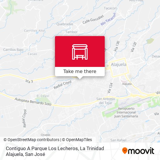 Contiguo A Parque Los Lecheros, La Trinidad Alajuela map