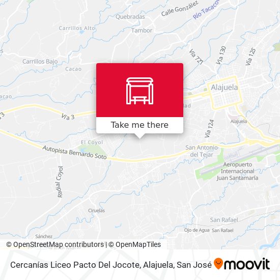 Cercanías Liceo Pacto Del Jocote, Alajuela map