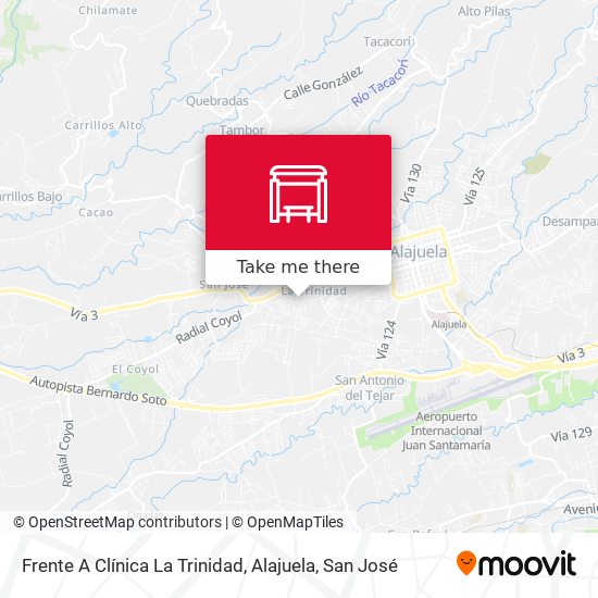 Frente A Clínica La Trinidad, Alajuela map