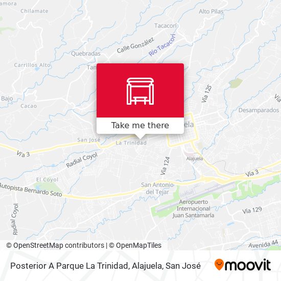 Mapa de Posterior A Parque La Trinidad, Alajuela