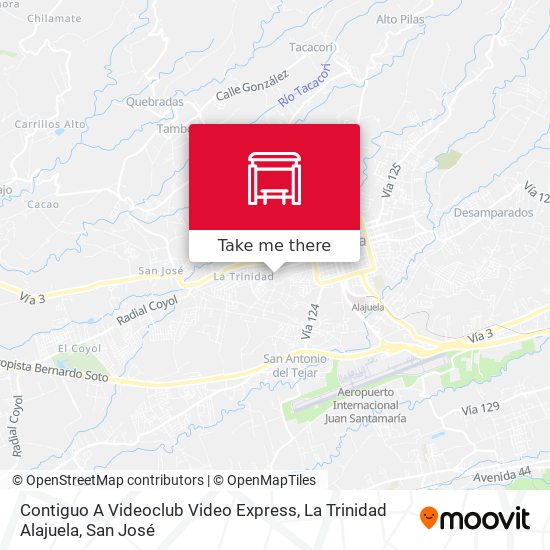 Mapa de Contiguo A Videoclub Video Express, La Trinidad Alajuela