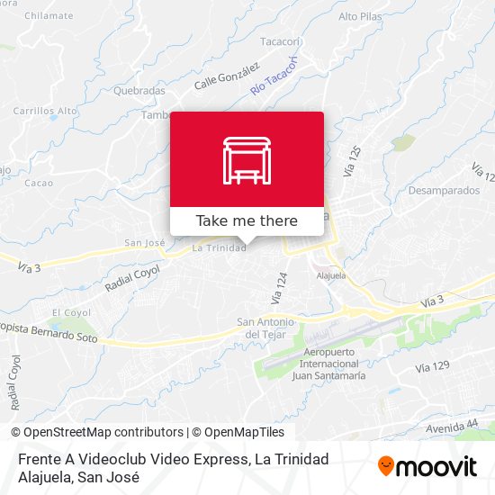 Frente A Videoclub Video Express, La Trinidad Alajuela map