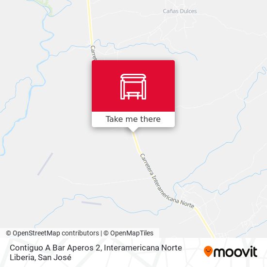 Contiguo A Bar Aperos 2, Interamericana Norte Liberia map