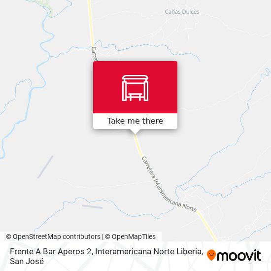 Frente A Bar Aperos 2, Interamericana Norte Liberia map