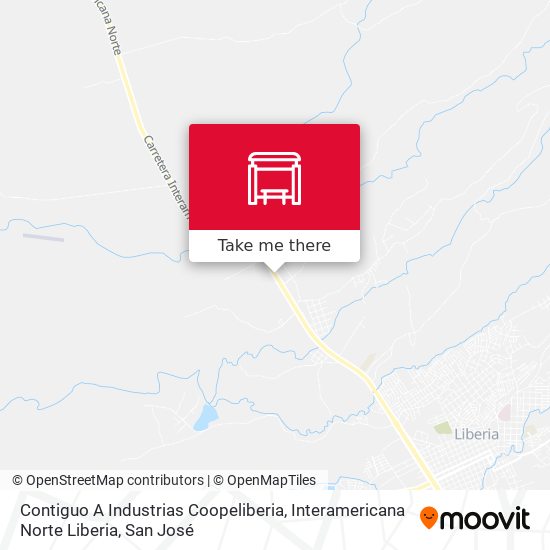 Mapa de Contiguo A Industrias Coopeliberia, Interamericana Norte Liberia