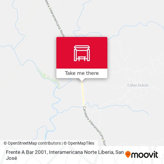 Frente A Bar 2001, Interamericana Norte Liberia map