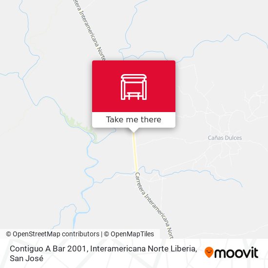 Contiguo A Bar 2001, Interamericana Norte Liberia map