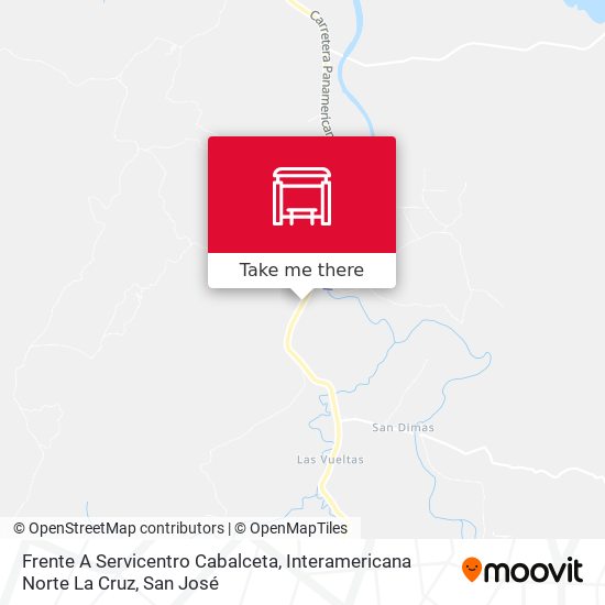 Frente A Servicentro Cabalceta, Interamericana Norte La Cruz map