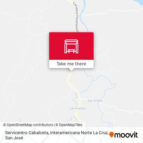 Servicentro Cabalceta, Interamericana Norte La Cruz map