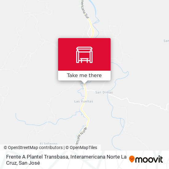 Frente A Plantel Transbasa, Interamericana Norte La Cruz map