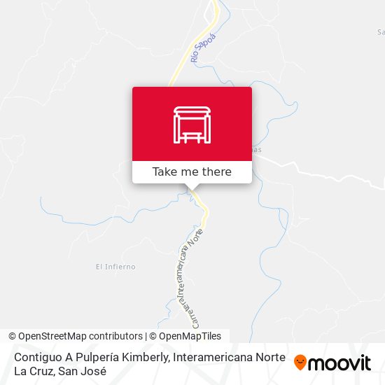 Contiguo A Pulpería Kimberly, Interamericana Norte La Cruz map