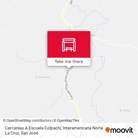 Cercanías A Escuela Colpachí, Interamericana Norte La Cruz map