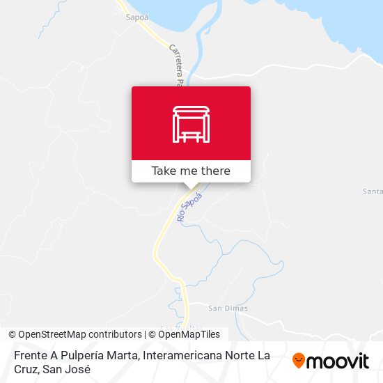 Frente A Pulpería Marta, Interamericana Norte La Cruz map