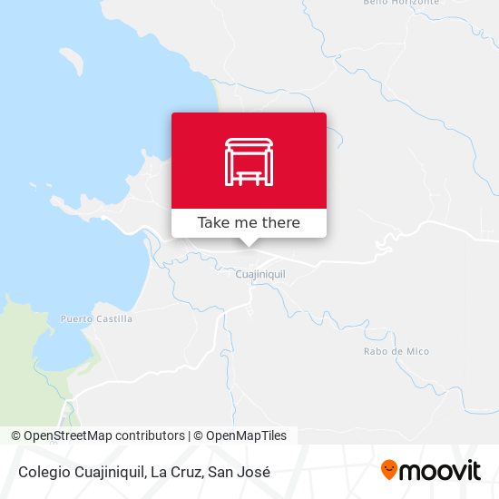 Colegio Cuajiniquil, La Cruz map
