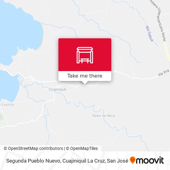 Segunda Pueblo Nuevo, Cuajiniquil La Cruz map
