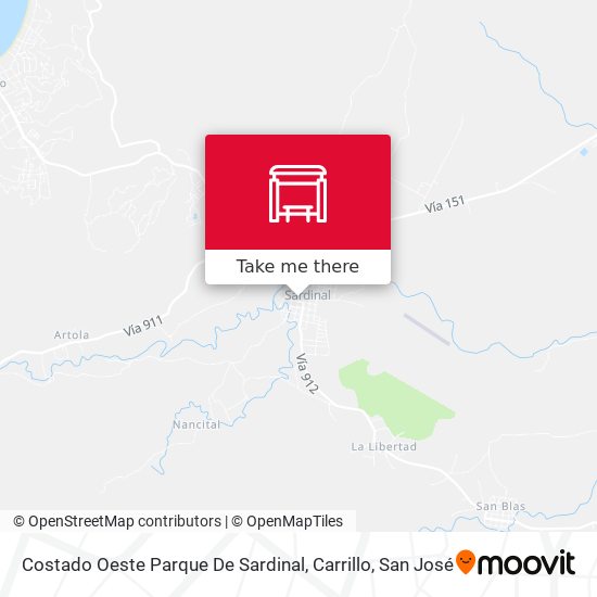 Costado Oeste Parque De Sardinal, Carrillo map