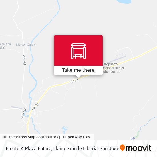 Mapa de Frente A Plaza Futura, Llano Grande Liberia