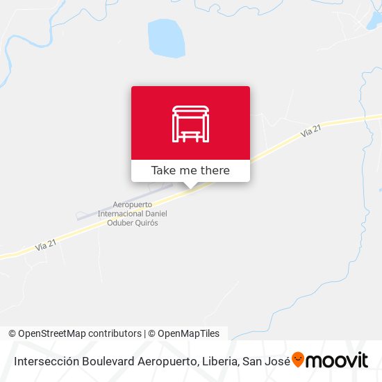 Mapa de Intersección Boulevard Aeropuerto, Liberia
