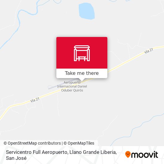Servicentro Full Aeropuerto, Llano Grande Liberia map