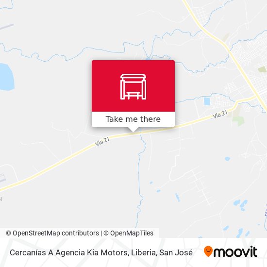 Cercanías A Agencia Kia Motors, Liberia map