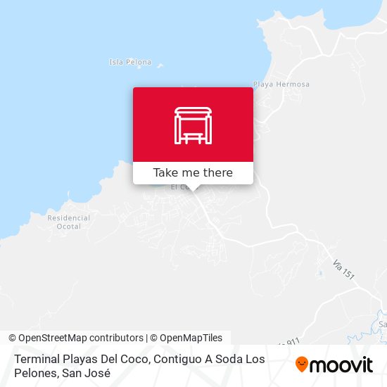 Terminal Playas Del Coco, Contiguo A Soda Los Pelones map