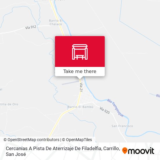 Cercanías A Pista De Aterrizaje De Filadelfia, Carrillo map