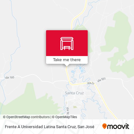 Frente A Universidad Latina Santa Cruz map