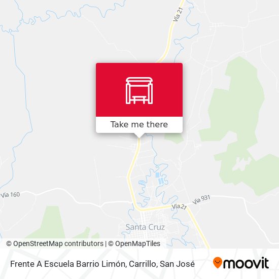 Mapa de Frente A Escuela Barrio Limón, Carrillo