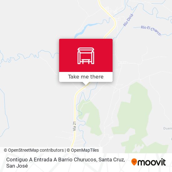 Contiguo A Entrada A Barrio Churucos, Santa Cruz map