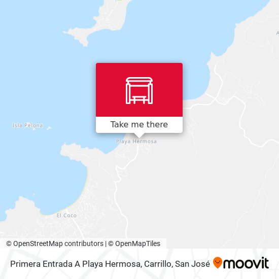 Primera Entrada A Playa Hermosa, Carrillo map