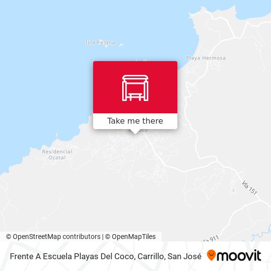 Frente A Escuela Playas Del Coco, Carrillo map