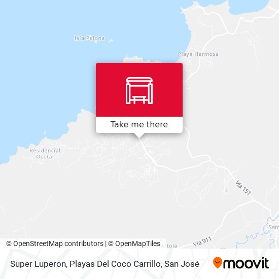 Super Luperon, Playas Del Coco Carrillo map