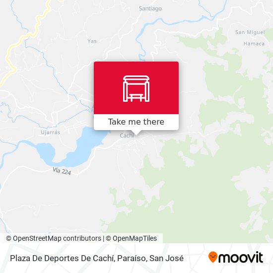 Mapa de Plaza De Deportes De Cachí, Paraíso