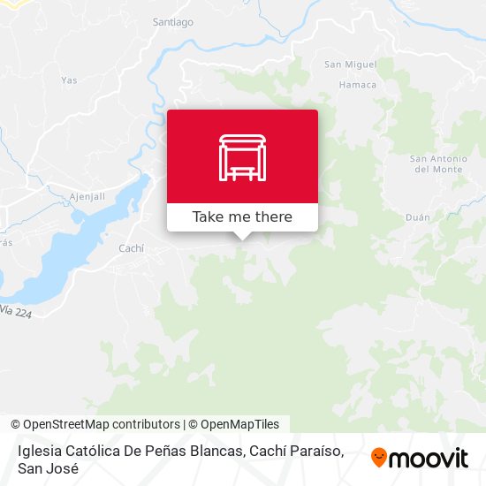 Iglesia Católica De Peñas Blancas, Cachí Paraíso map