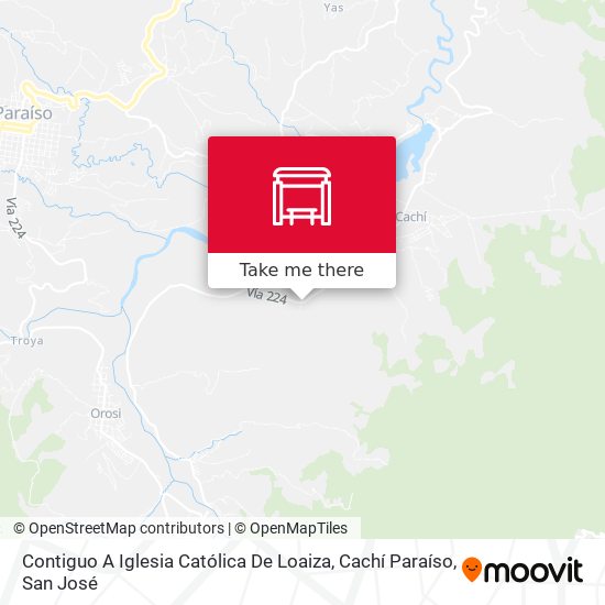 Mapa de Contiguo A Iglesia Católica De Loaiza, Cachí Paraíso