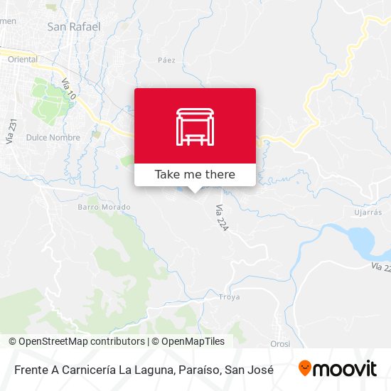 Frente A Carnicería La Laguna, Paraíso map