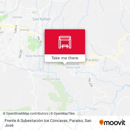 Frente A Subestación Ice Cóncavas, Paraíso map