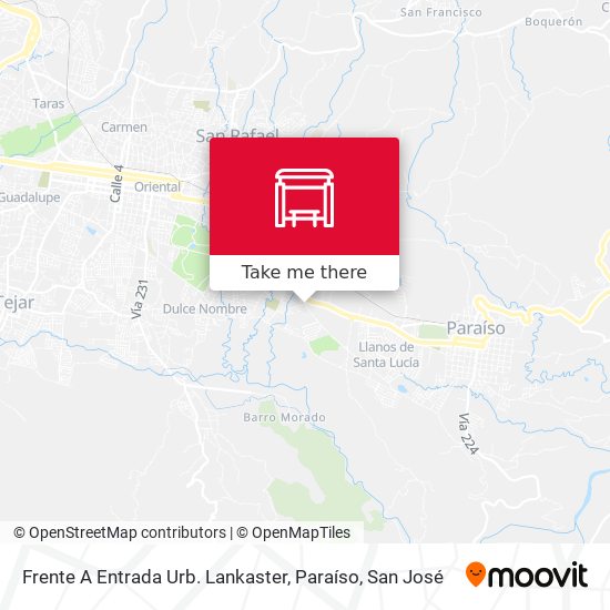 Mapa de Frente A Entrada Urb. Lankaster, Paraíso
