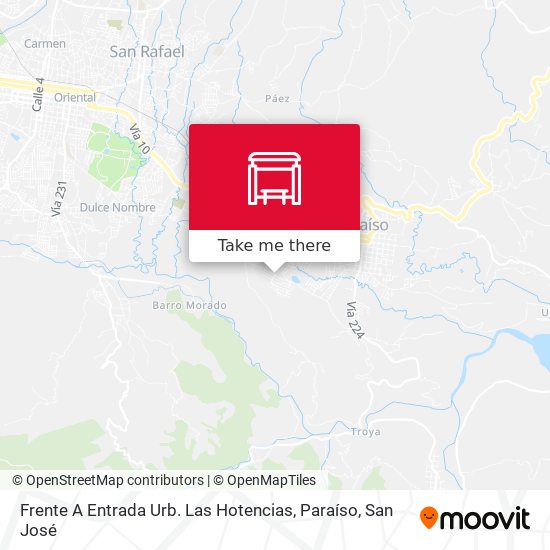 Frente A Entrada Urb. Las Hotencias, Paraíso map