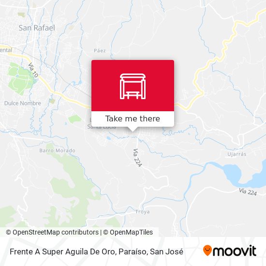Frente A Super Aguila De Oro, Paraíso map