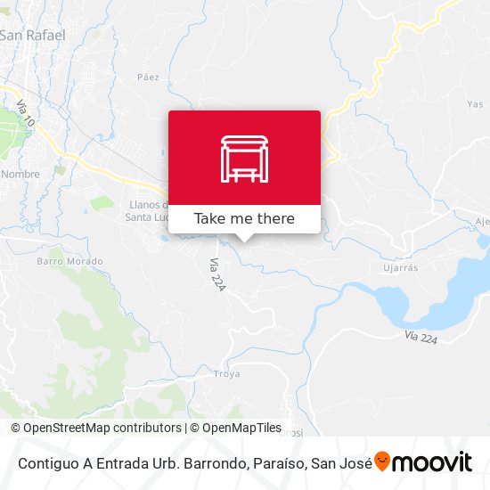 Mapa de Contiguo A Entrada Urb. Barrondo, Paraíso