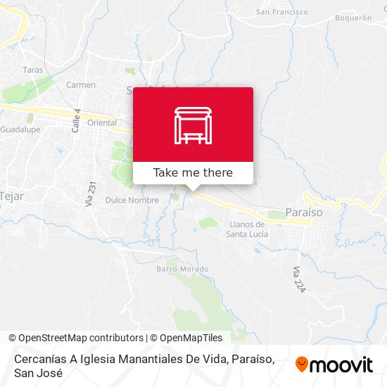 Cercanías A Iglesia Manantiales De Vida, Paraíso map