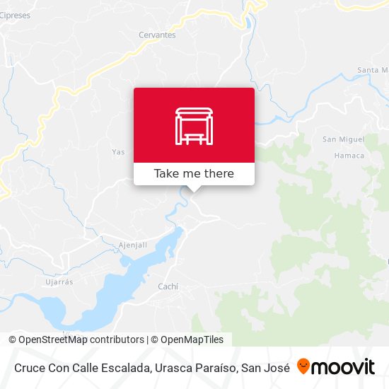 Mapa de Cruce Con Calle Escalada, Urasca Paraíso