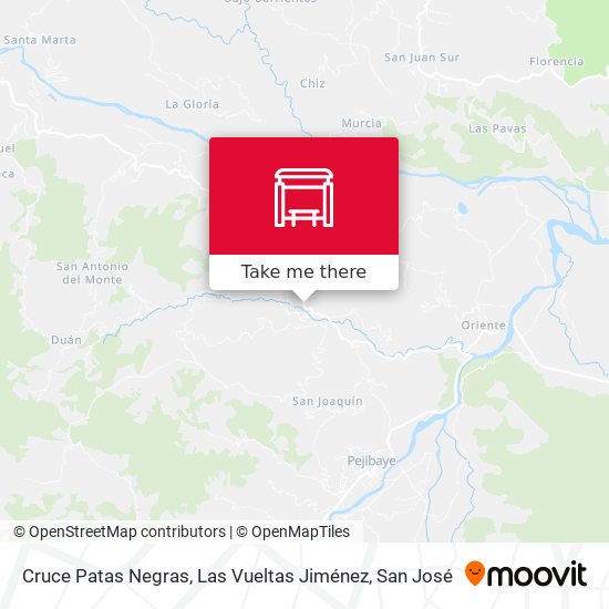 Cruce Patas Negras, Las Vueltas Jiménez map