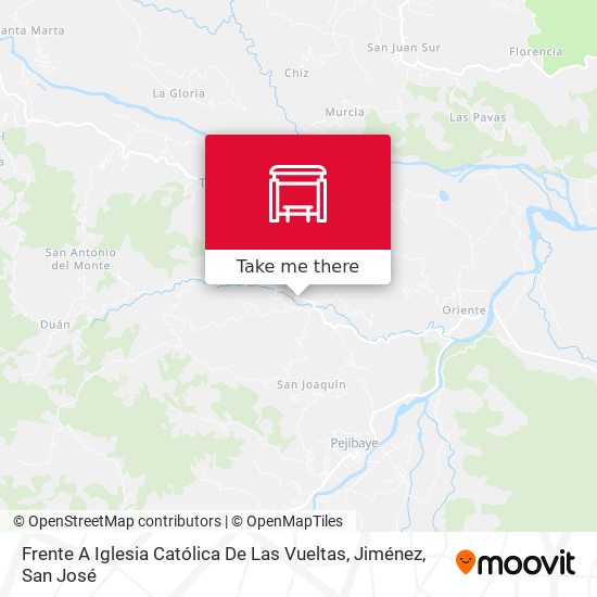 Mapa de Frente A Iglesia Católica De Las Vueltas, Jiménez