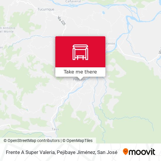 Mapa de Frente A Super Valeria, Pejibaye Jiménez