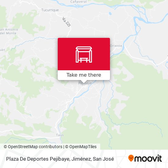 Plaza De Deportes Pejibaye, Jiménez map