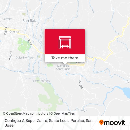 Contiguo A Super Zafiro, Santa Lucía Paraíso map