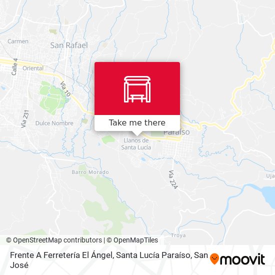Mapa de Frente A Ferretería El Ángel, Santa Lucía Paraíso